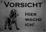 Bluthund Bloodhound | Edelstahl Warnschild Hundeschild